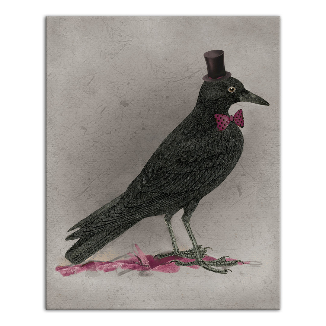 'Stylish Crow' Graphic Art Print Wrought Studio™ 