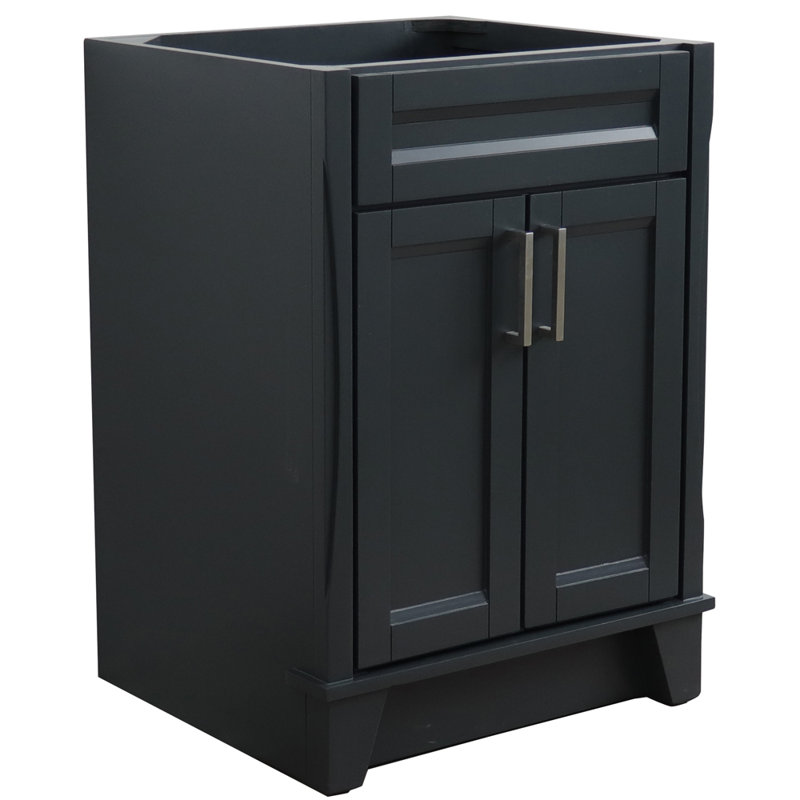 Base de meuble-lavabo simple 24 po seulement, Gris foncé