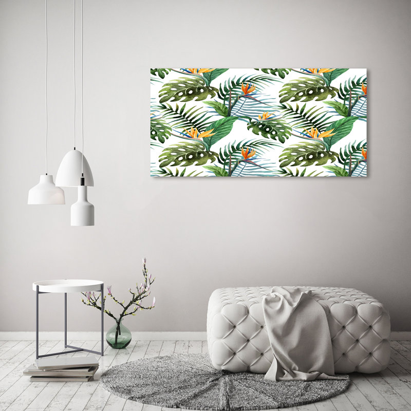 Tropical Flowers - Wrapped Canvas Print