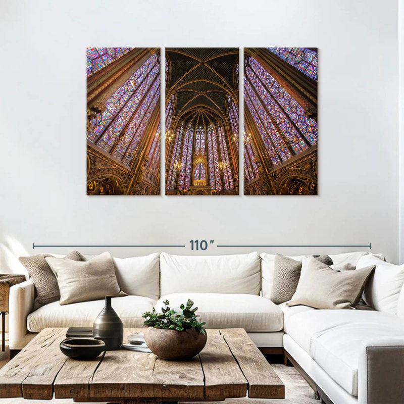 Lilie à l'intérieur de la Sainte-Chapelle, H 48 po x l 74 po