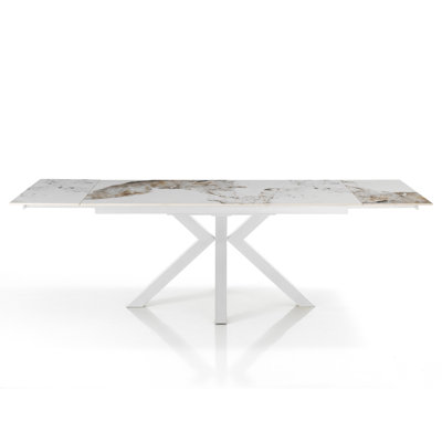 Daelynn Extendable Metal Base Dining Table