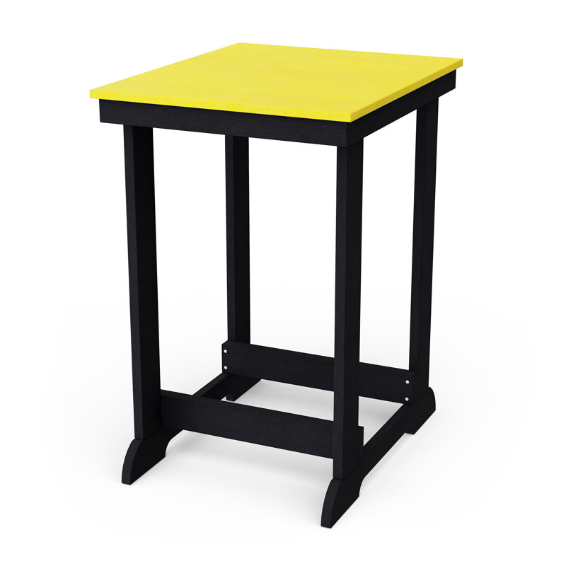 Heritage Patio Counter Table, Lemon Yellow/Black