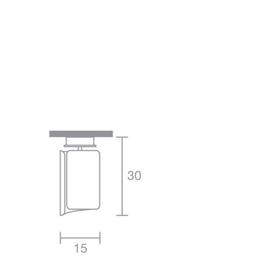Papiro Glass Semi Flush Mount