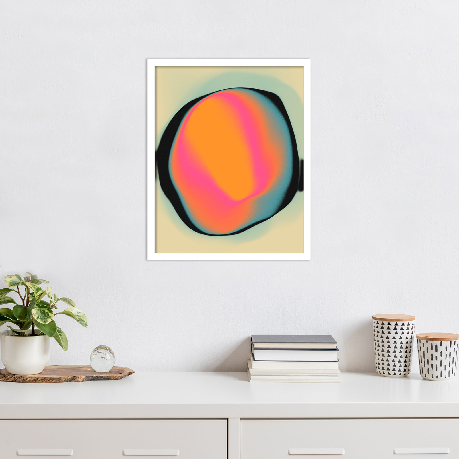 Ghost 2 Print by Jazzberry Blue, White, 21" H x 17" W x 1" D