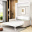 Lit escamotable mural en bois avec canapé-106408956-106408955