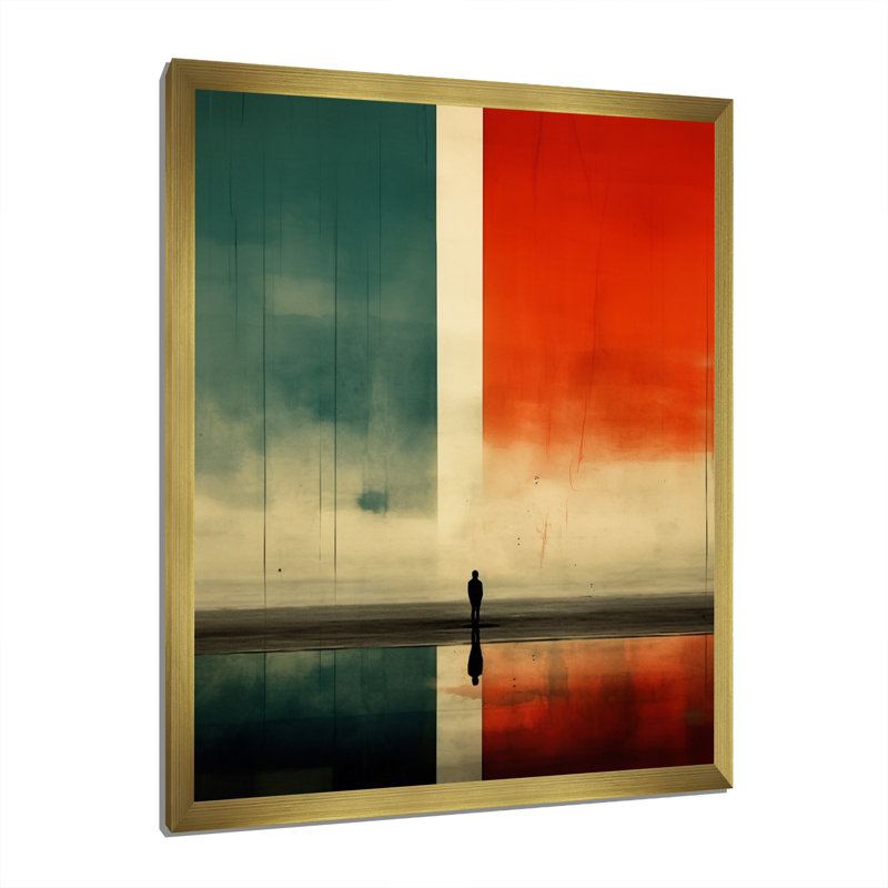 Perdus dans la simplicité I sur toile, Cadre doré à une seule photo, H 32 po x l 24 po x P 1 po