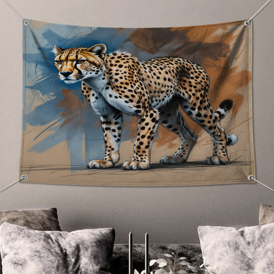 Tapisserie murale guépard - Illustration de guépard