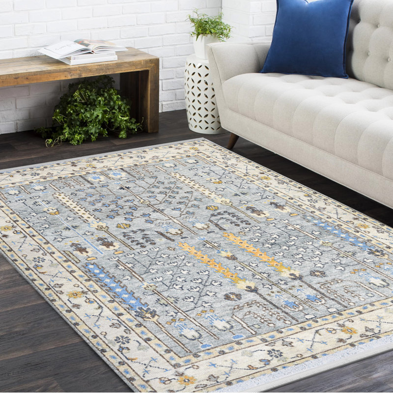 Lomanto Floral Indoor Rug, Rectangle 5' x 8'