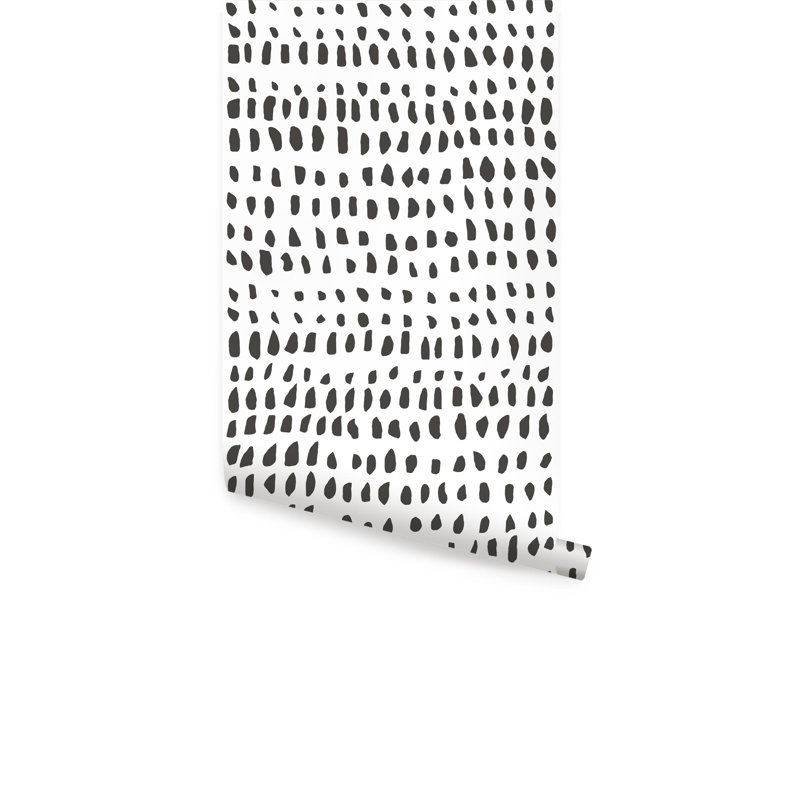 Rouleau de papier peint adhésif L 18 pi x l 24 po Confetti Time, Noir