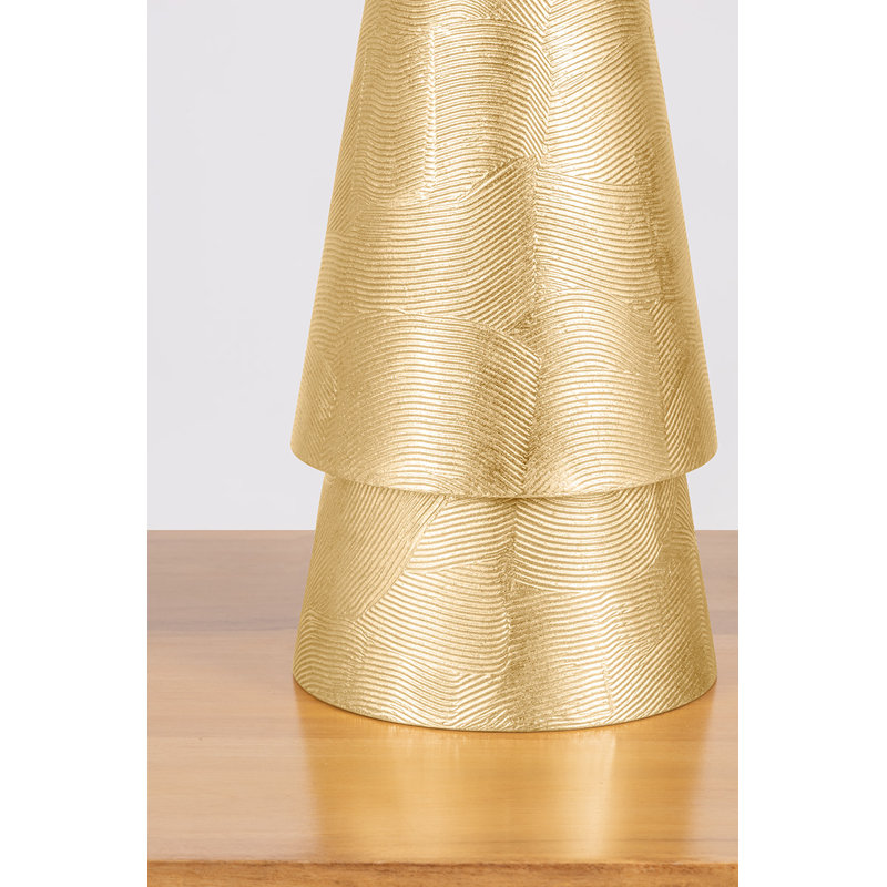 Foxton Table Lamp in Warm Leaf, Gold, Gold