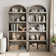 Bookcase Arched Bookshelf 71.65In Tall Bookcase Farmhouse Display Storage Rack