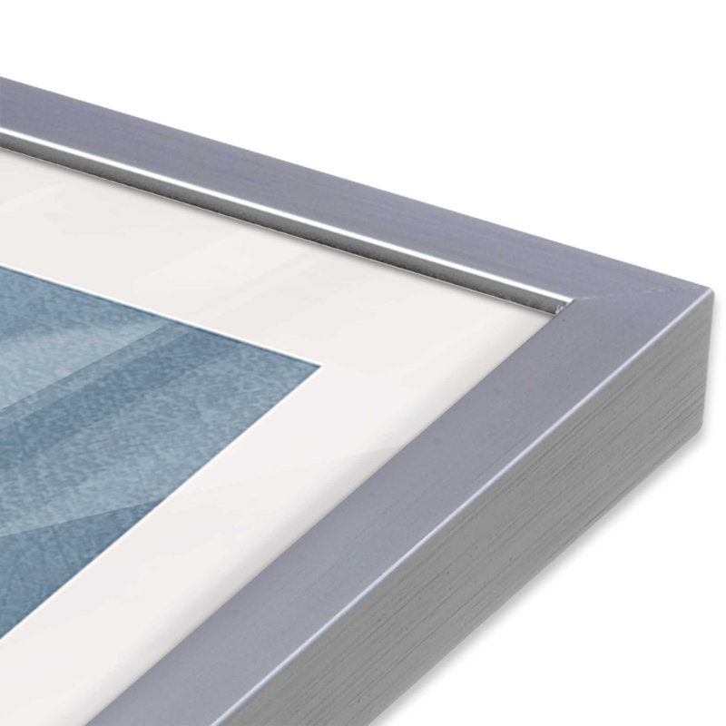Twilight Stripes, ensemble de 2 reproductions sur papier mat d'archives dans un cadre, Chrome poli, H 21,25 po x l 17,25 po