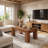 47 Inch Rectangular Chunky Leg Center Table