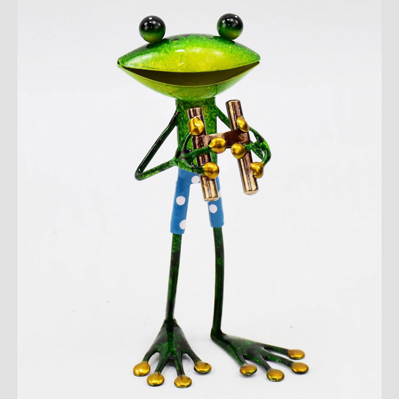Gurdon Frog Weather Resistant Metal Garden Statue