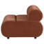 Fauteuil sans accoudoirs Byrne en velours rouille