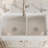 Karran 33" Double Bowl Panel Front Farmhouse Fireclay Kitchen Sink with Reversible Apron-102676103