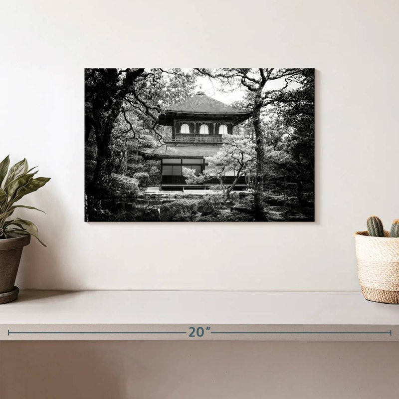 Temple Adella Ginkakuji, Kyoto, H 8 po x l 12 po