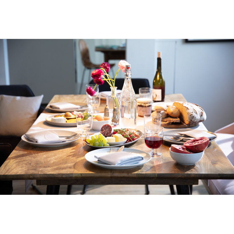 Pilton Solid Wood Top Dining Table, 77cm H x 140cm L x 80cm W