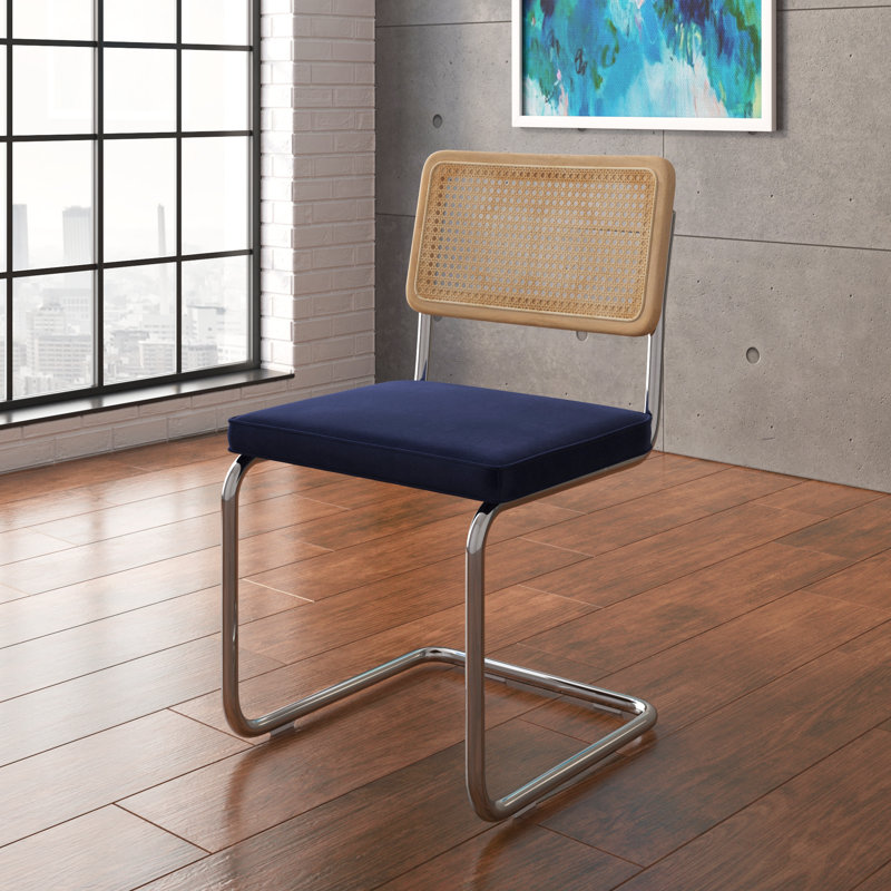 Walsh Velvet Side Chair, Sapphire Blue Velvet