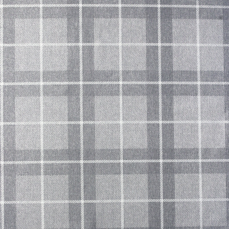 Hudson Grey Checkered Plaid Wallpaper