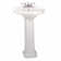 The Renovators Supply Inc. 21.5'' White Porcelain Corner Bathroom Sink with Overflow