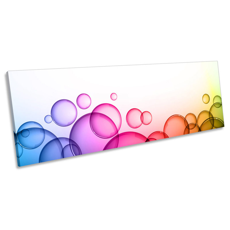 Bubbles Abstract - Wrapped Canvas Panoramic Print, 60.96cm H x 182.88cm W x 4cm D