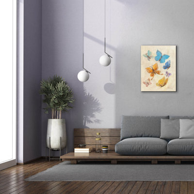 "Butterflies" par Albena Hristova, art mural sur toile, 26 po x 34 po