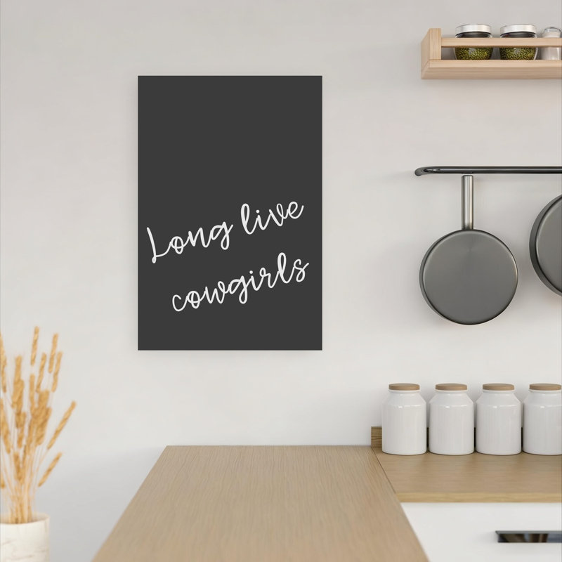 Long Live Cowgirls Bold Abstract Contemporary Wall Art Print 1 Piece Wrapped Canvas Wall Art, 45.72cm H x 30.48cm W