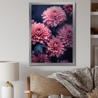 «Pink Grey Mums Spendor», reproduction sur toile