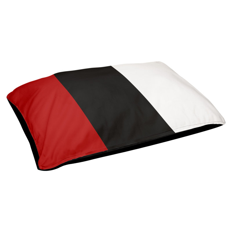 Coussin extérieur Oklahoma, Moyen (l 28 po x P 18 po x H 6 po), Rouge / Noir / Blanc