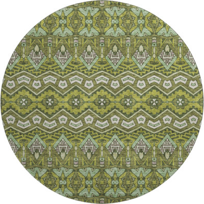 Premium Machine Washable Prisco Olive Rug