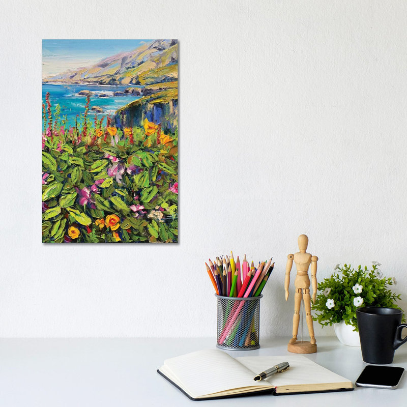 Big Sur, From My Heart by Lisa Elley - Wrapped Canvas Painting, 20.32 cm H x 30.48 cm W