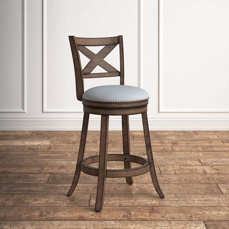 Kohr Swivel Upholstered Counter Stool, Bar Stool (29" Seat Height)