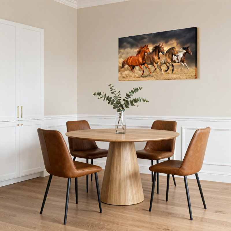 "Courir les chevaux", ensemble de 1 reproduction d'art sur toile tendue, H 16 po x l 32 po