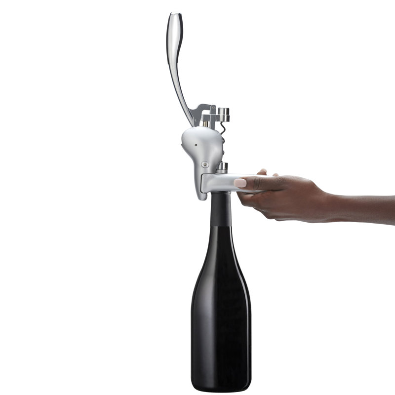 Silver Metal Lever Corkscrew Wine Opener Set