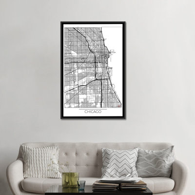 " Chicago Minimal Urban Blueprint Map " by Hubert Roguski