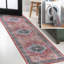Tapis rouge / bleu / brun Sarok Ogee Medallion-2121536166