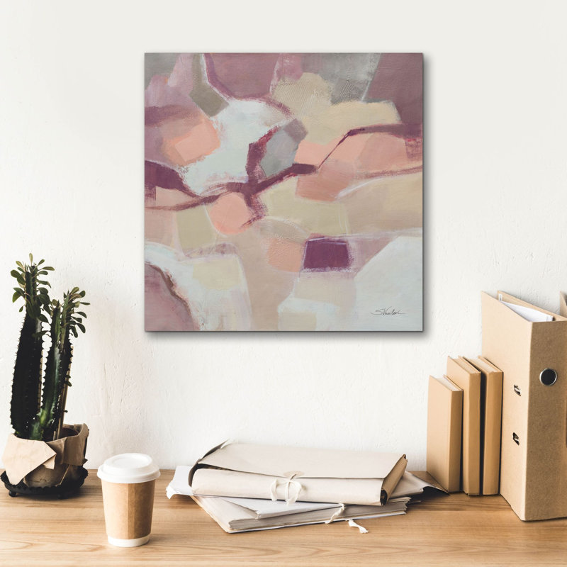 Ivy Bronx 'Mauve Facets' by Silvia Vassileva Canvas Wall Art, 26" x 26", H 18 po x l 18 po x P 0,75 po