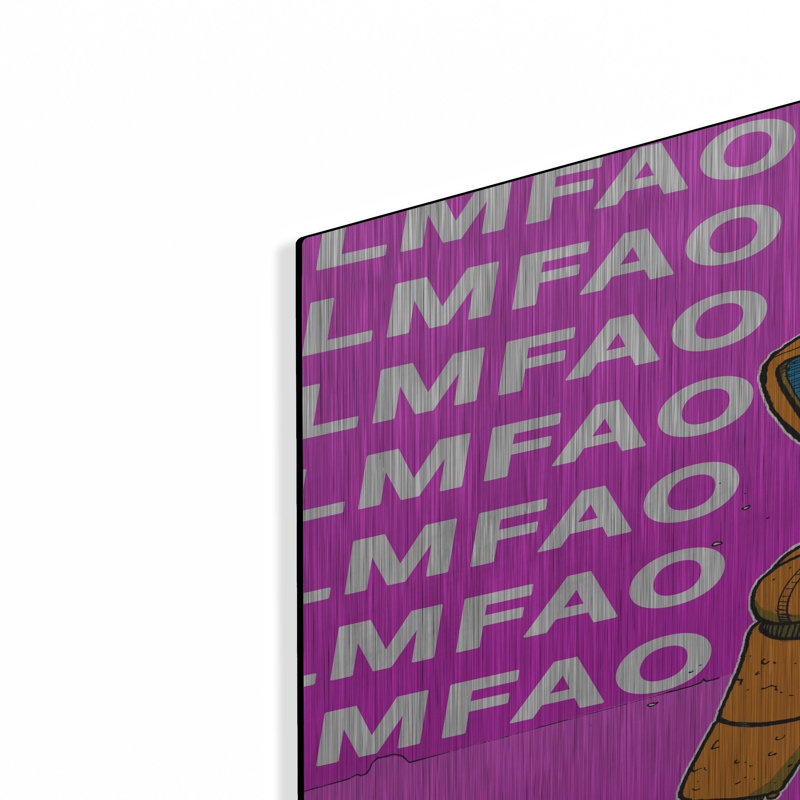 «Lmfao» Craig Snodgrass, art mural en métal, H 36 po x l 24 po