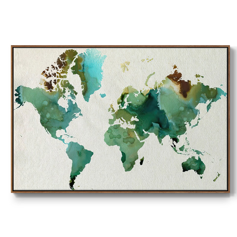 Inky World, reproduction d'art sur toile, H 25 po x l 37 po x P 2 po, Noyer