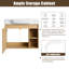 Ensemble de meuble-lavabo mural simple 28 po avec plateau en céramique Oakchade-546604952-546604935