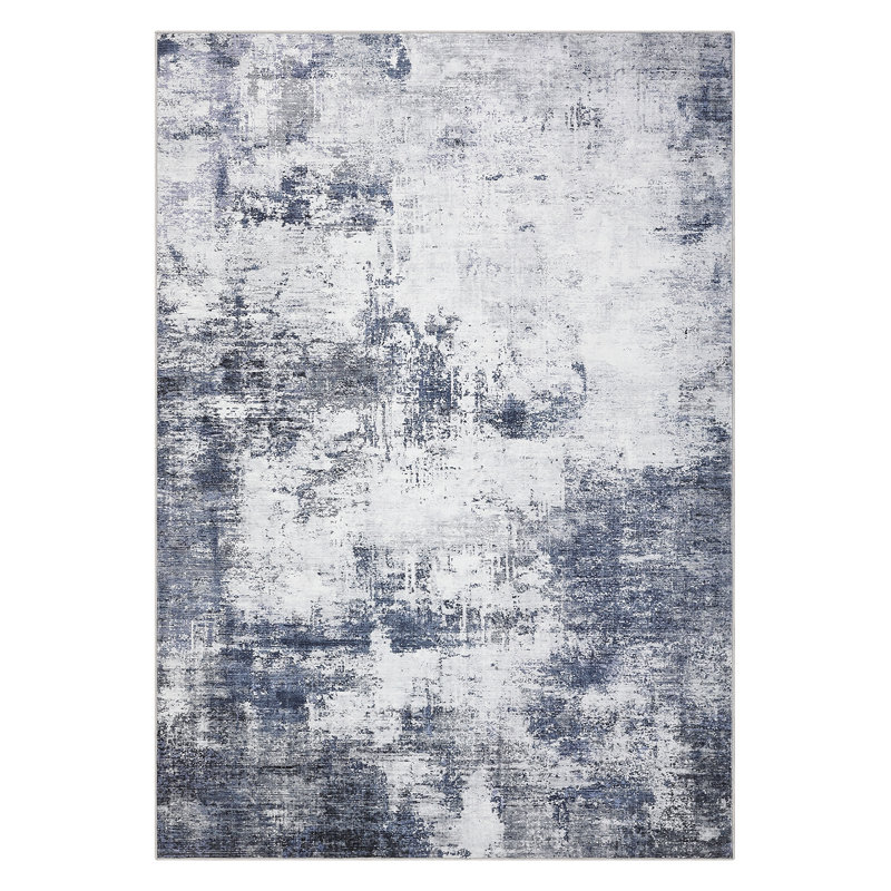 Abstract Machine Washable Rug Non-Slip Area Rug Modern Design Rug Durable Floor Carpet Easy-Cleaning Rug, Rectangle 10' x 13'
