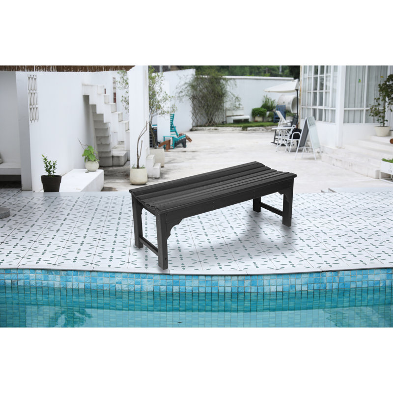 Balcony Bench - 500Lbs Capacity, Protected, Black, Weather Protected For Backyard, Patio, Balcony, Black, Black