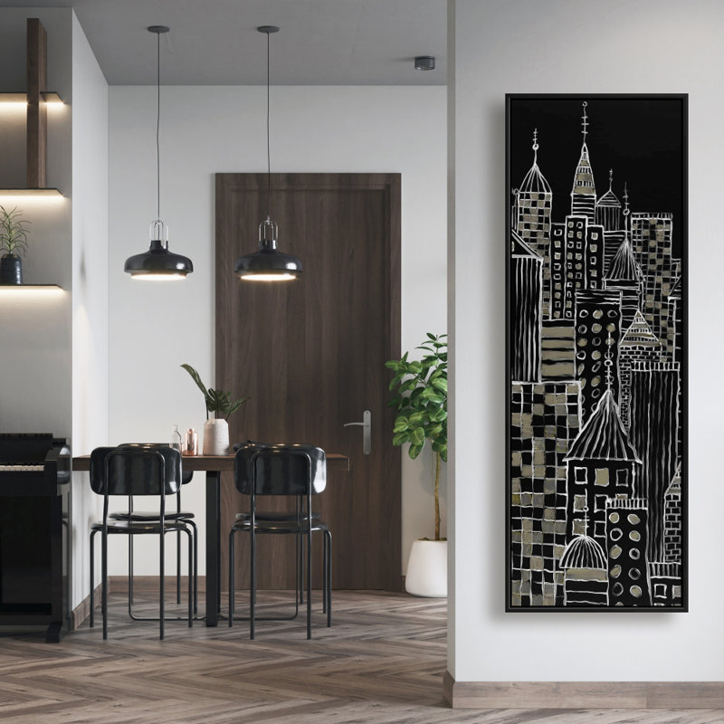 Illustration de tours de ville sur toile