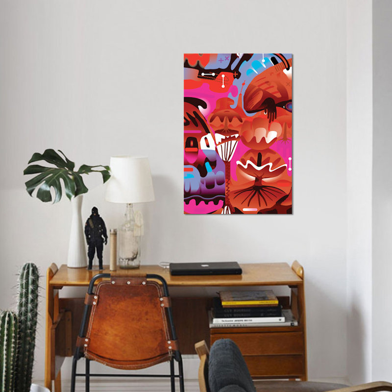 «Brain in Love», impression sur toile, H 12 po x l 8 po x P 0,75 po, Pas de tapis, Toile tendue