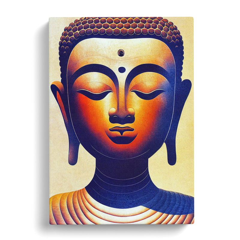 Majestic Buddha - Wrapped Canvas Print, 50cm H x 35cm W x 3cm D