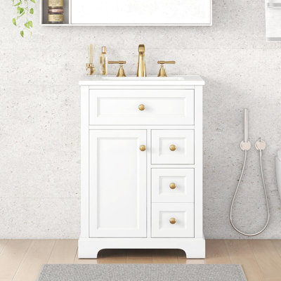 Meuble-lavabo de salle de bain avec lavabo