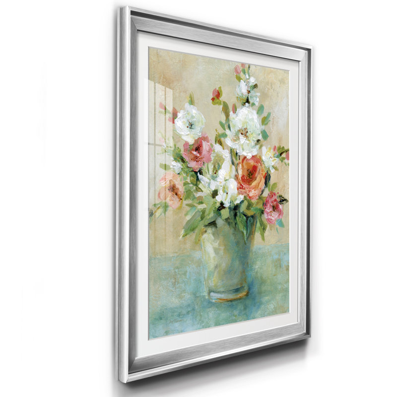 Sun Drenched Bouquet - Cadre photo, reproduction d'art sur papier, H 26,5 po x l 36,5 po x P 1,5 po, Argent