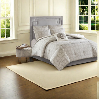 Reversible Cotton King Bedding Sets, Embroidered Modern Home Style