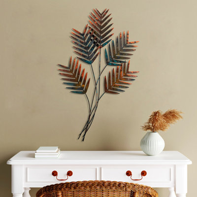 Handmade Decorative Metal Wall Accessory | 100% Metal, Thickness: 0.06 inches | Size: 28.3 x 42.5 inches | Unique Hand-Painted Design, Color Variations May Occur | Perfect for Home Décor & Artistic Touches